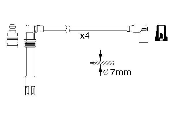 BOSCH 0 986 356 305 Ignition Cable Kit