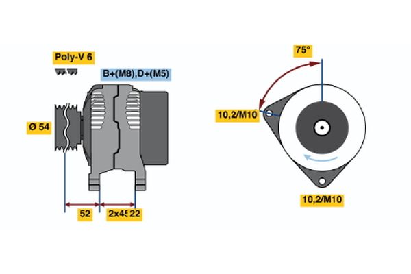 BOSCH 0 986 042 091 Alternator
