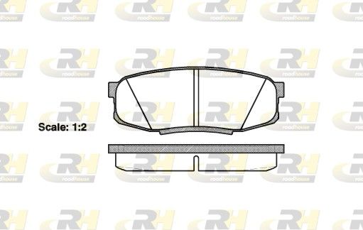 Комплект гальмівних накладок, дискове гальмо, Roadhouse 21272.00