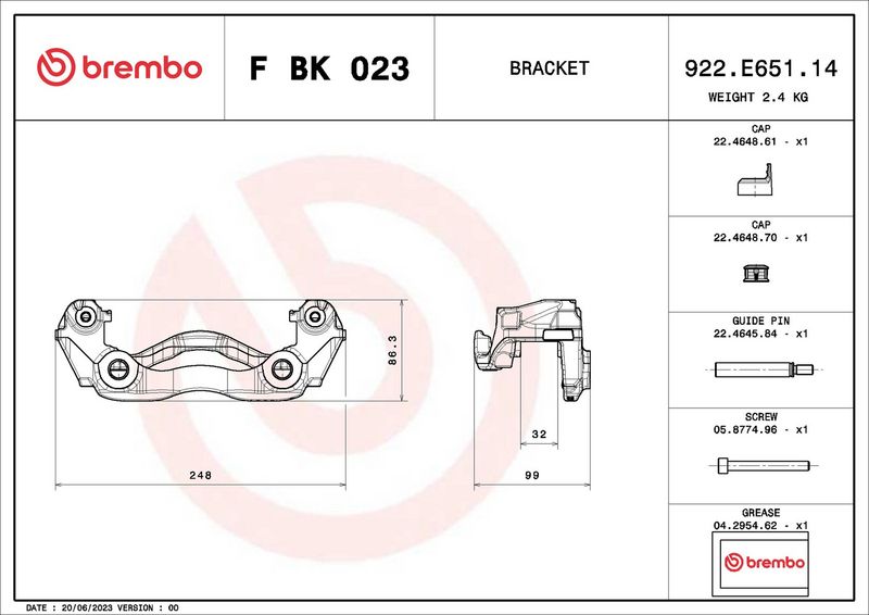 Remklauw juk Voor Links/Rechts past: MERCEDES SPRINTER 3,5-T (B907, B910), SPRINTER 3-T (B910), SPRINTER 3-T (B910, B907) 2.2D 02.18-12.21