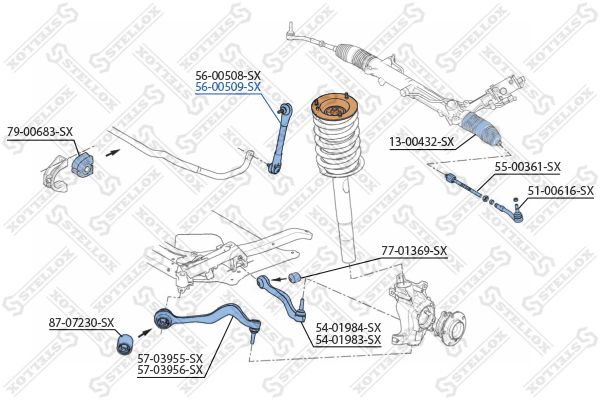 STELLOX 56-00509-SX Link/Coupling Rod, stabiliser bar