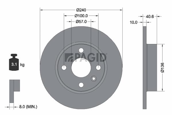 Souprava brzd, kotoučová brzda T5158N-50359N-00