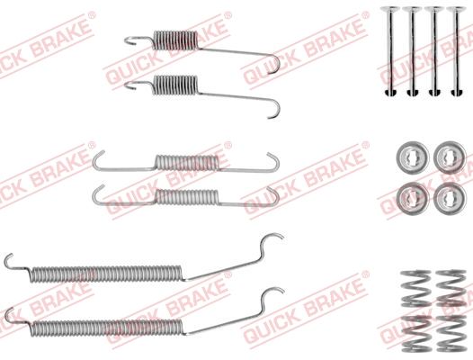 Комплект приладдя, гальмівна колодка, Quick Brake 105-0039