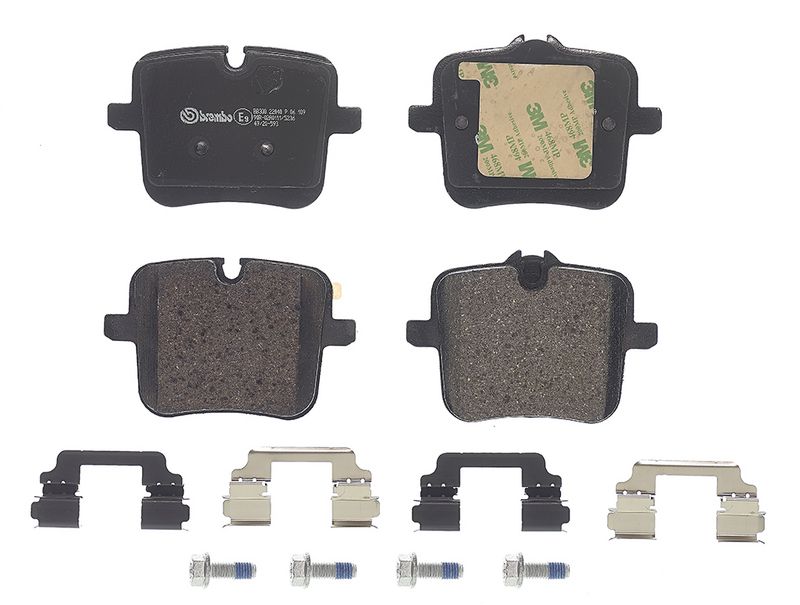 Piduriklotsi komplekt, ketaspidur, BREMBO P 06 109