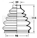 First Line FCB2354R Bellow, drive shaft