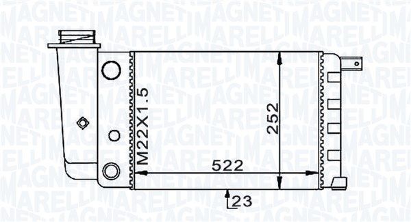 MAGNETI MARELLI радіатор FIAT PANDA FIRE/ LANCIA Y10 [350213101000]