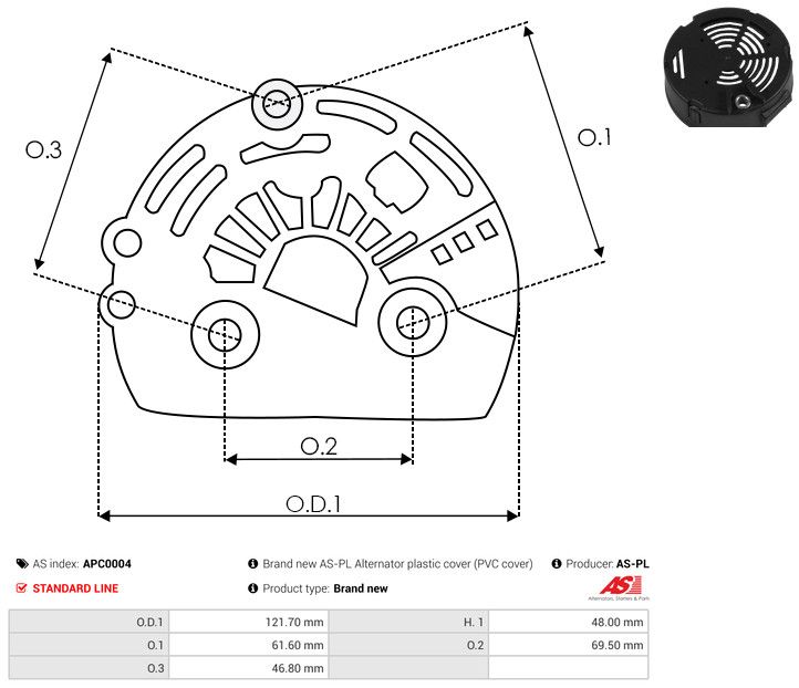 Kaitsekate, generaator, AS-PL APC0004