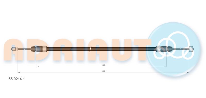 Тросовий привод, стоянкове гальмо, Adriauto 55.0214.1