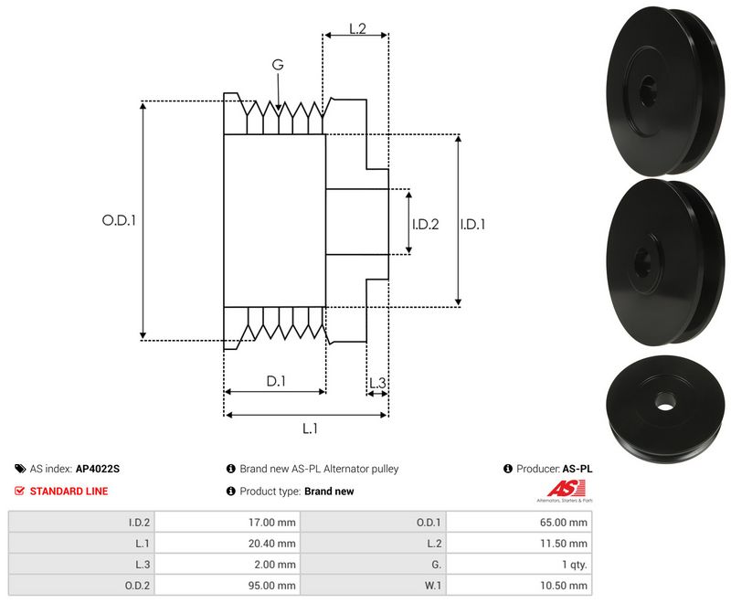 Rihmaratas, generaator, AS-PL AP4022S