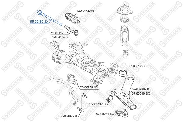 STELLOX 55-00185-SX Inner Tie Rod