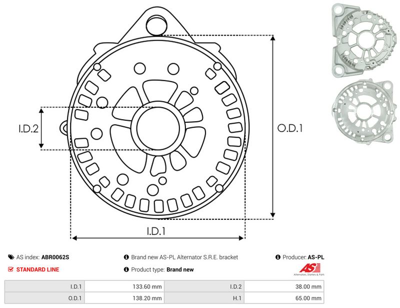 AS-PL ABR0062S Protective Cap, alternator