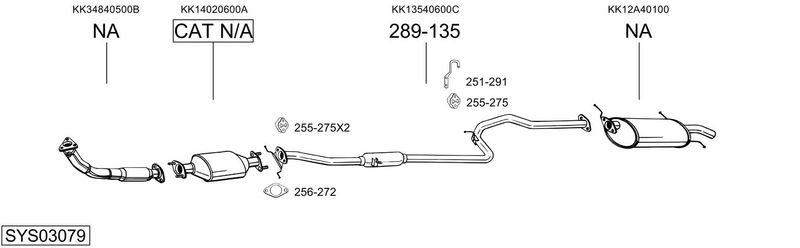 BOSAL kipufogórendszer SYS03079