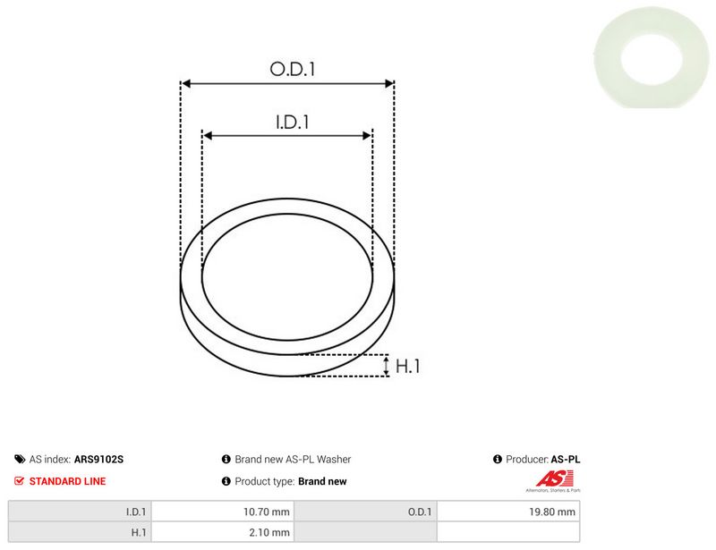 AS-PL ARS9102S Repair Set, alternator