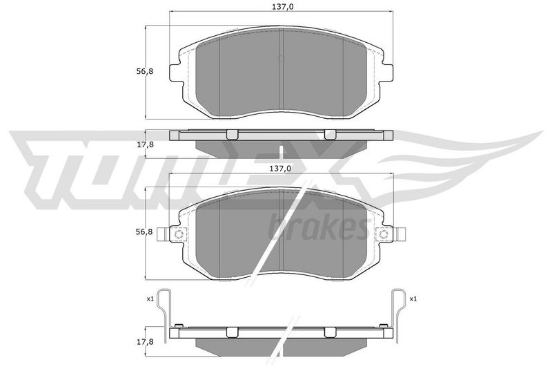 TOMEX Brakes TX 14-94 Brake Pad Set, disc brake