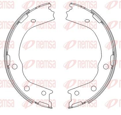 Колодки гальмівні барабанні (комплект 4 шт), Remsa 4488.00