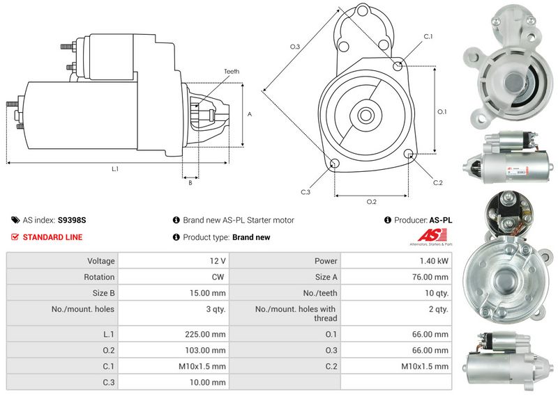 AS-PL S9398S Starter