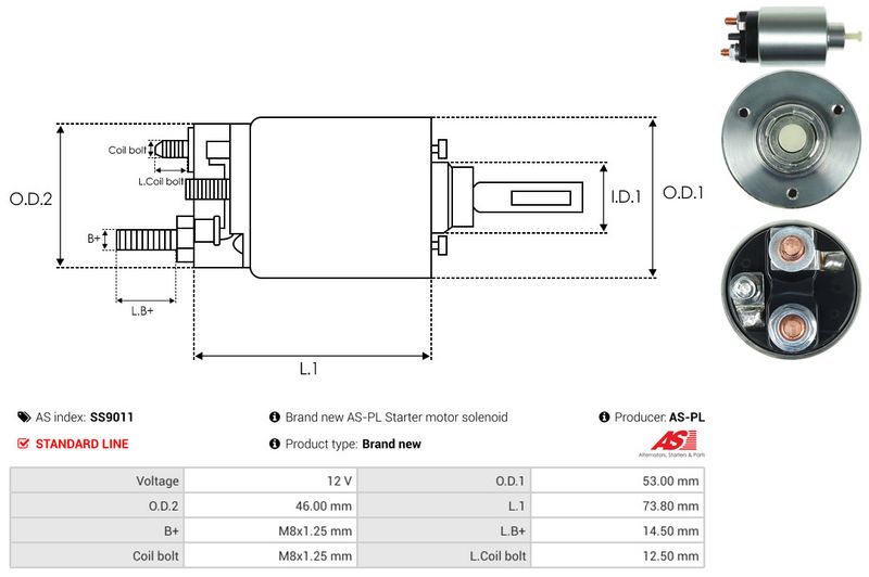 Magnetlülitus, starter, AS-PL SS9011