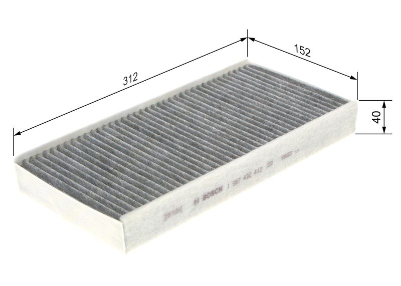 BOSCH 1 987 432 412 Filter, cabin air