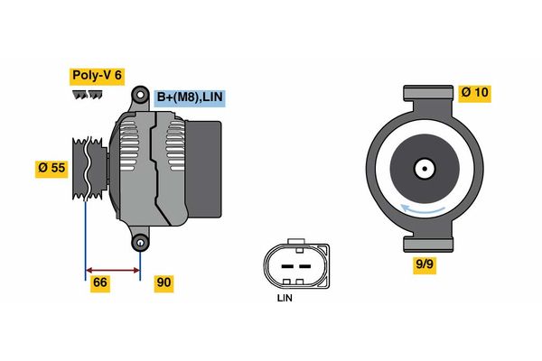 BOSCH 0125711047 Alternator