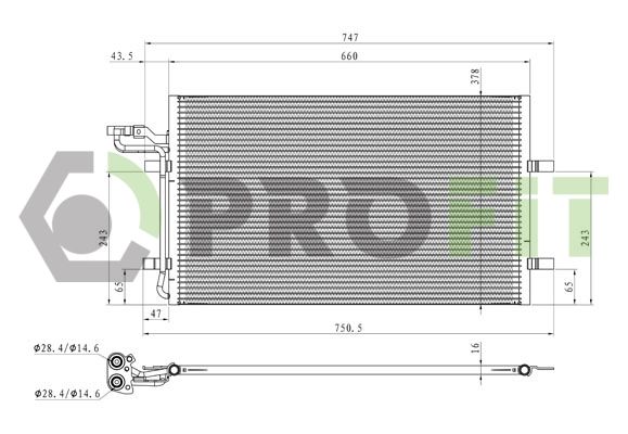 Конденсер кондиціонера PROFIT 17700548