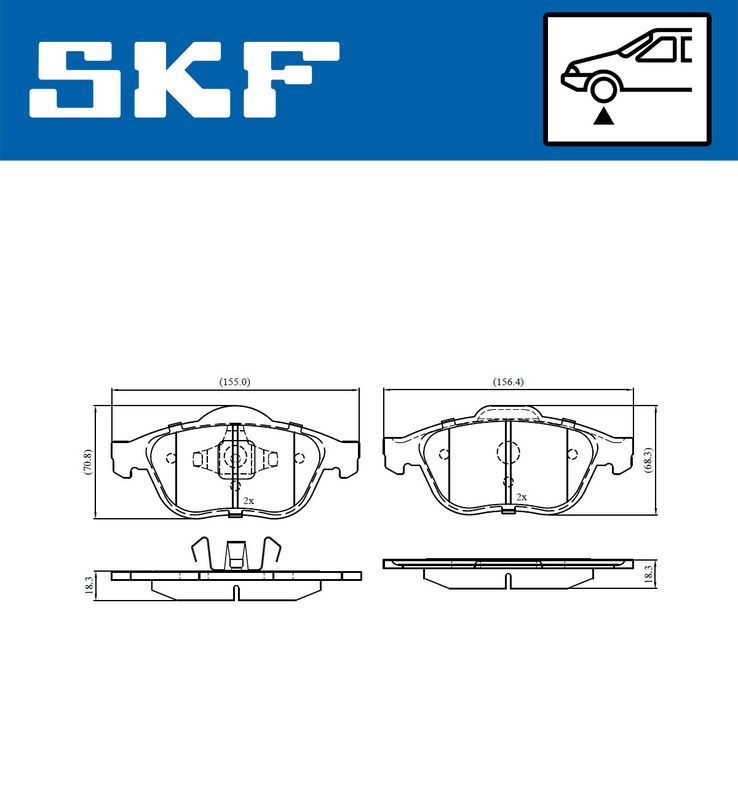 SKF VKBP 80133 Brake Pad Set, disc brake