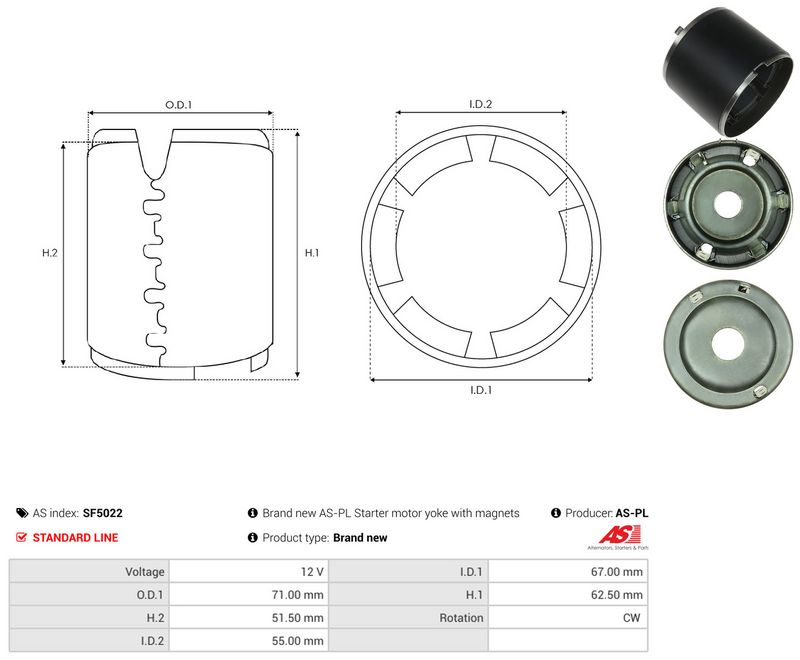 Mähis, starter, AS-PL SF5022