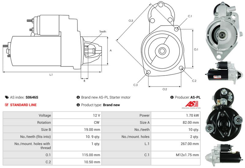 AS-PL S0646S Starter