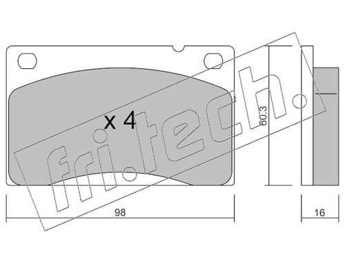 fri.tech. 006.0 Brake Pad Set, disc brake