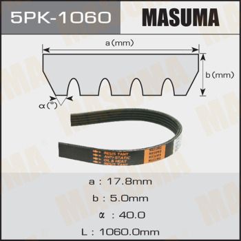 Поліклиновий ремінь, Masuma 5PK-1060