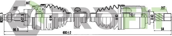 Приводний вал, Profit 2730-1038