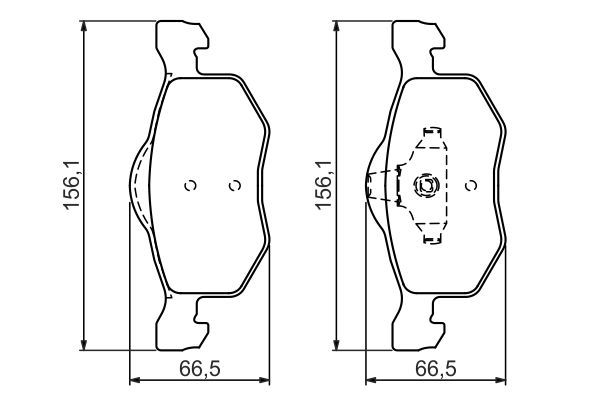 Комплект гальмівних накладок, дискове гальмо, Bosch 0986494361