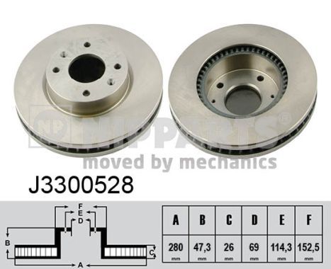 NIPPARTS féktárcsa J3300528