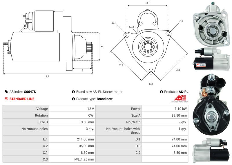 AS-PL S0647S Starter
