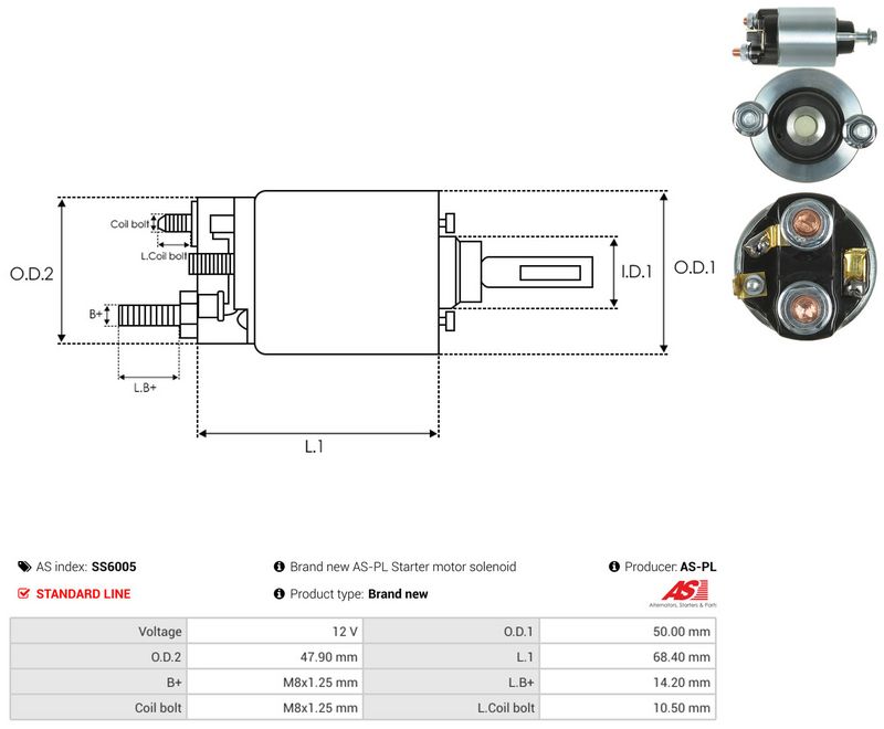 Magnetlülitus, starter, AS-PL SS6005