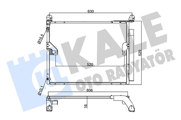 KALE TOYOTA Радиатор кондиционера конденсатор Land Cruiser Prado 150 09-