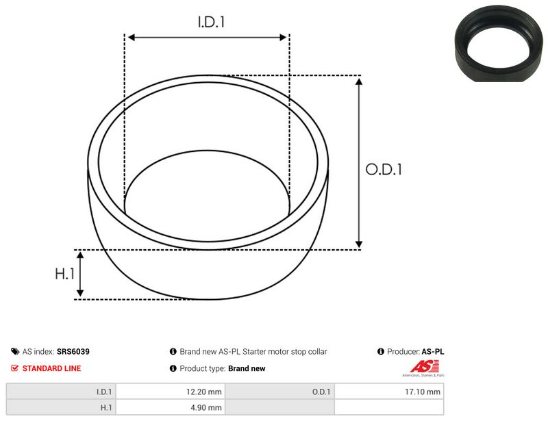 AS-PL SRS6039 Repair Kit, starter