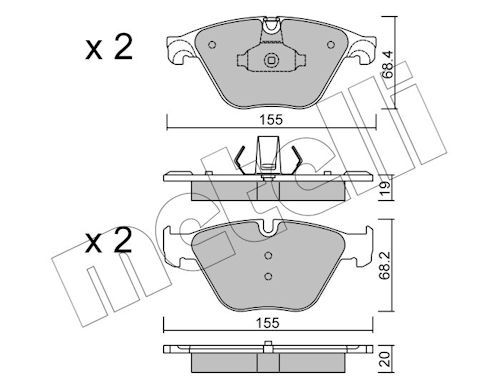 Plaquettes+de+frein+à+disque METELLI 22-0918-0