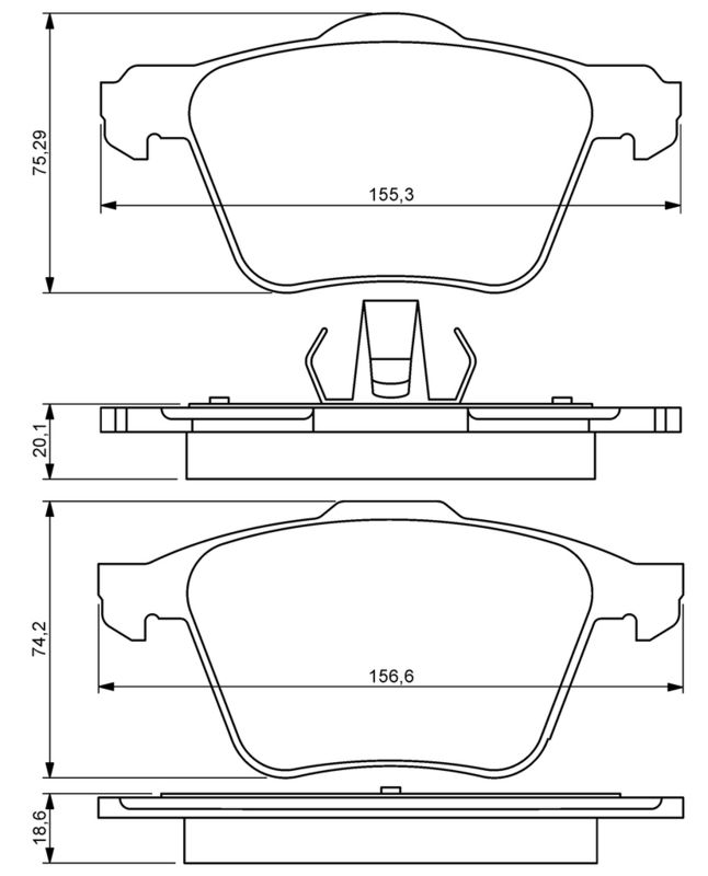 BOSCH Plaquettes de frein à disque 0 986 494 245