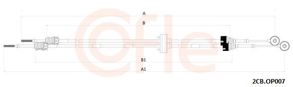 Тросовий привод, коробка передач, Cofle 2CB.OP007