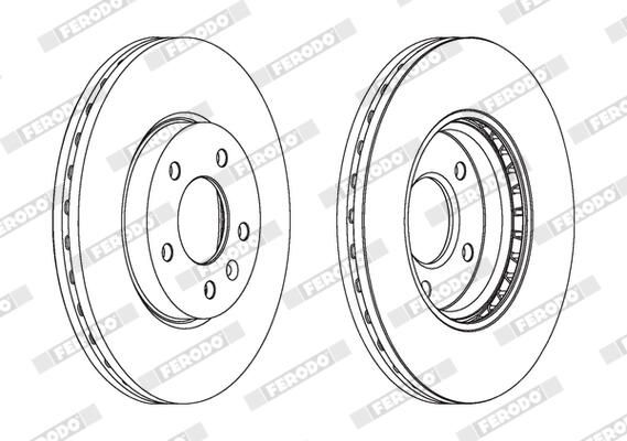 FERODO Disque de frein DDF1870