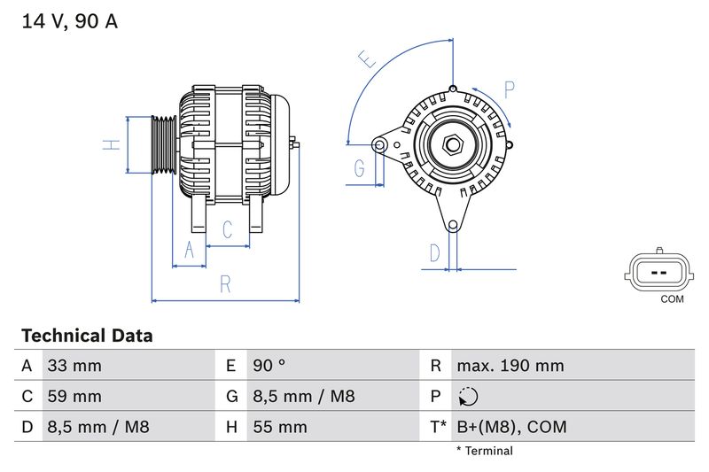 BOSCH Dynamo / Alternator 0 986 046 440