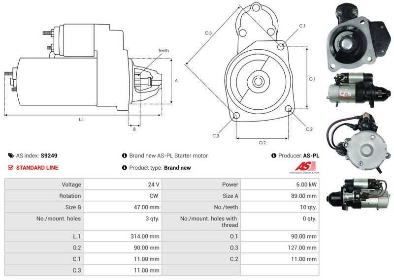 AS-PL S9249 Starter