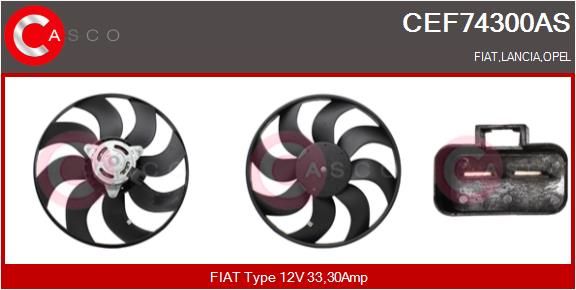 Вентилятор, система охолодження двигуна, Casco CEF74300AS