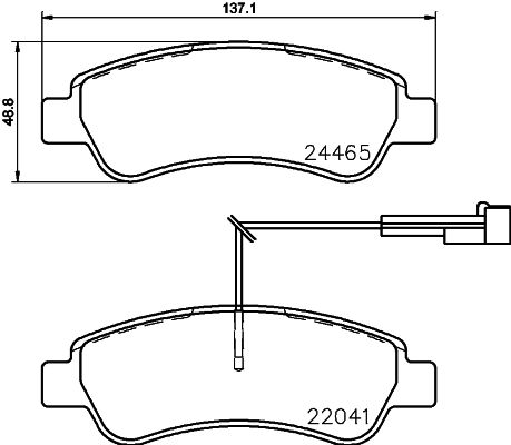 BREMBO fékbetétkészlet, tárcsafék P 61 125