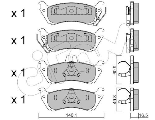 Set placute frana,frana disc 822-570-1 CIFAM