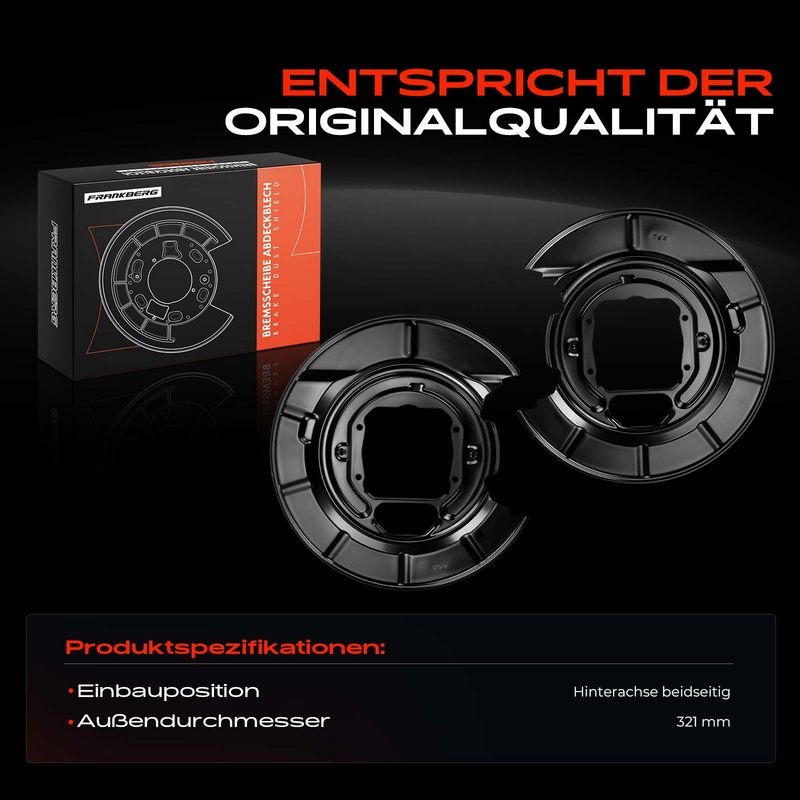 Frankberg 5481FB0029187 Splash Guard, brake disc