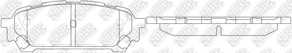 Комплект гальмівних накладок, дискове гальмо, Nibk PN7801