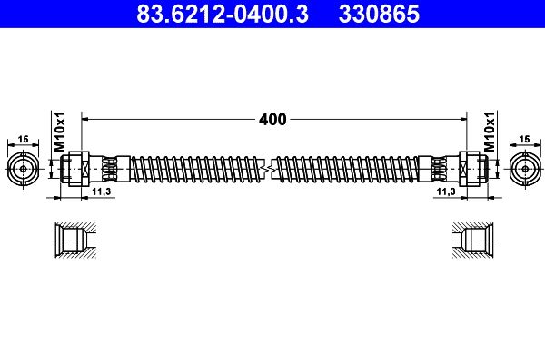 Furtun frana 83.6212-0400.3 ATE