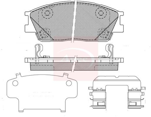 APEC Brake Pad Set, disc brake PAD2530