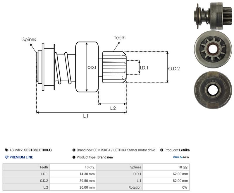 Vabajooks, starter, AS-PL SD9138(LETRIKA)